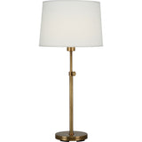 Robert Abbey Koleman Table Lamp Aged Brass Oyster Linen Shade