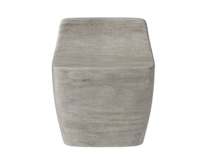 Sunpan LEDGER Stool - Modern Ash Grey Wood-Look Concrete Seat for Kitchen, Bar, or Accent Spaces 110473
