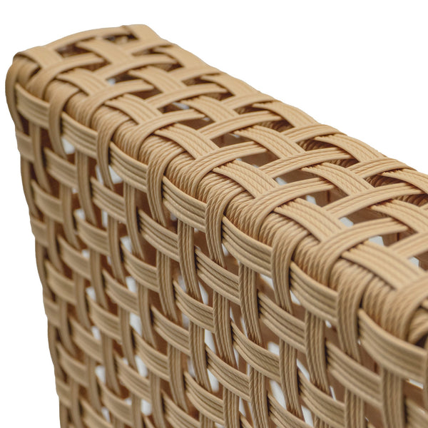 English Elm K&K 8-Piece Patio Conversation Set with 43" 60,000 BTU Propane Fire Pit, UV Wicker & Thick Cushions Beige,Orange N707S000012Z