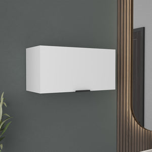 English Elm Wall Wall Cabinet White 1 Door 1 Shelf – Modern Engineered Wood Bathroom Kitchen Storage 20" Wрем B097P369425