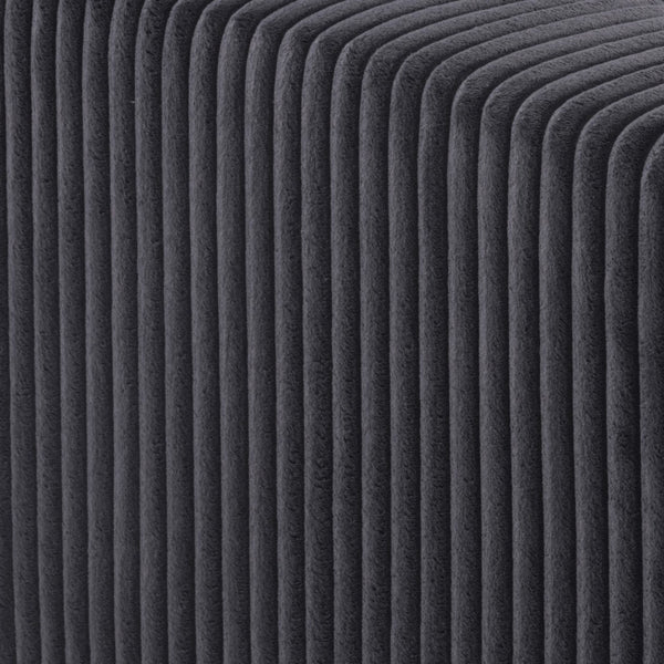 English Elm Sloane 151"W Charcoal Corduroy L-Shaped Modular Sectional Sofa & Ottoman For Stylish Comfort B061S00918-GIGA