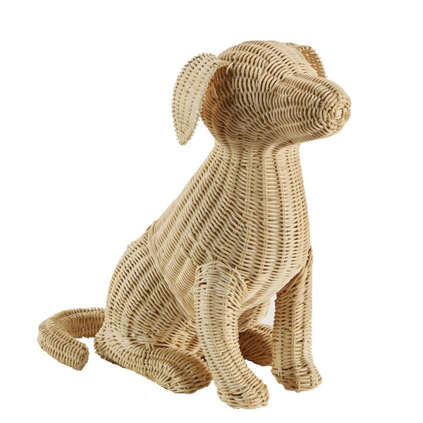 Chelsea House Potcake Hand‑Woven Rattan Dog Sculpture By Amanda Lindroth — Caribbean Charm, 15" H, Coastal DéCor 46337910