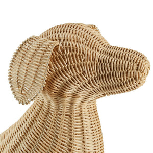 Chelsea House Potcake Hand‑Woven Rattan Dog Sculpture By Amanda Lindroth — Caribbean Charm, 15" H, Coastal DéCor 46337910