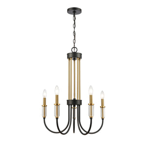 Glendon 22'' Wide 5-Light Chandelier - Matte Black 46345/5 Elk Lighting