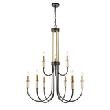 Glendon 31'' Wide 9-Light Chandelier - Matte Black 46346/9 Elk Lighting