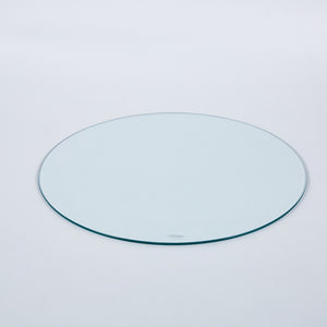 English Elm Tempered Glass Round Table Top 80cm Clear Surface for Coffee or Dining Bases W234P192017