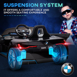 English Elm Aosom Licensed Bmw I4 12v Kids Ride on Car with Remote Suspension and Realistic Dash W2225P200668