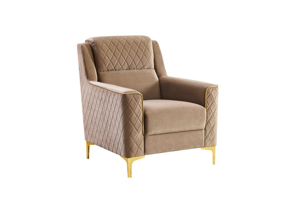 English Elm Lisa 3 Piece Living Room Sofa Set Copper Upholstery Birch Frame Gold Steel Legs B009S02226