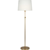 Robert Abbey Koleman Floor Lamp Aged Brass Oyster Linen Shade