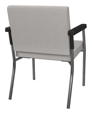 OSP Home Furnishings Bariatric Guest Chair with Reinforced Metal Frame and Pu Arm Pads for Medical Waiting Rooms BC9601-K003
