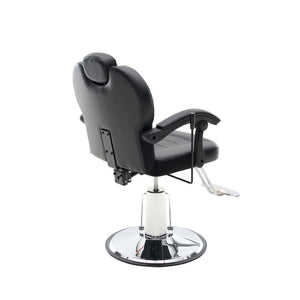 English Elm 102°-140° Heavy Duty Reclining Barber Chair with Hydraulic Pump, 360° Swivel, PU Leather, Stable Anti-Slip Base for Busy Salons and Stylists W2069P290382