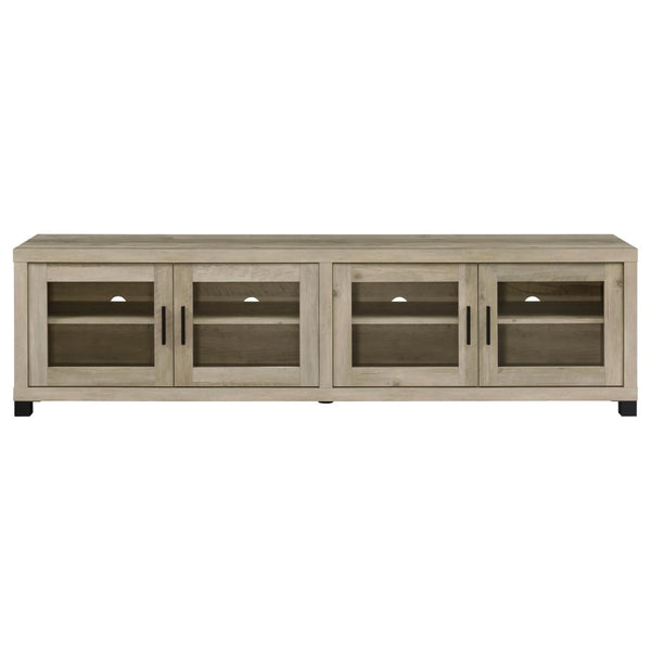 English Elm Arnaud Matte Black 3 Piece Entertainment Center with Media Towers for Living Room B062S01766