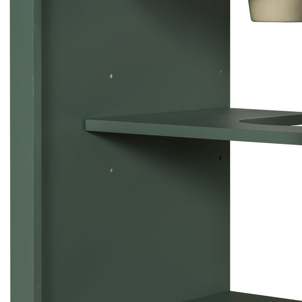 English Elm 20 Inch Bathroom Vanity with Ceramic Sink, Soft-Close Door, Adjustable Shelf, Smart Storage Organizing Design Green N729P299505F