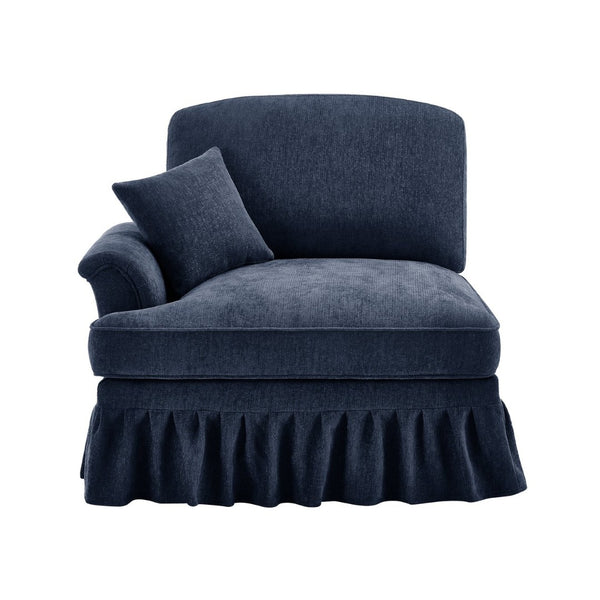 English Elm Sofa Cloud Style Chenille Upholstered Piece with Detachable Skirt and Modular Design W3041P332617