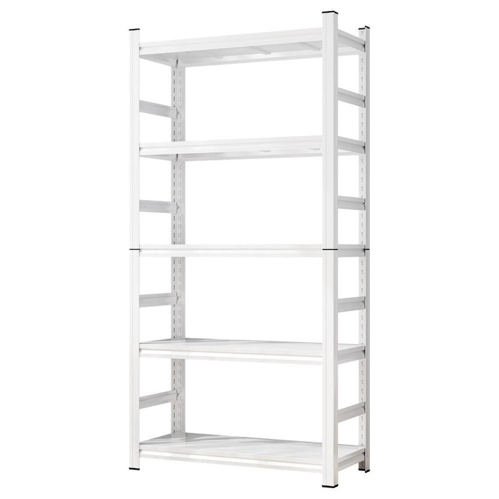 English Elm 71" Five-tier Heavy Duty Shelving Unit 2000lb Bolt-free Garage Storage White W1831P419876