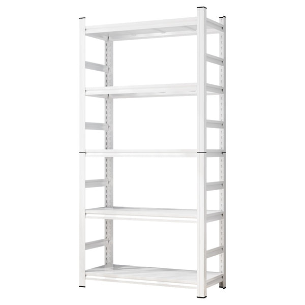 English Elm 71" Five-tier Heavy Duty Shelving Unit 2000lb Bolt-free Garage Storage White W1831P419876