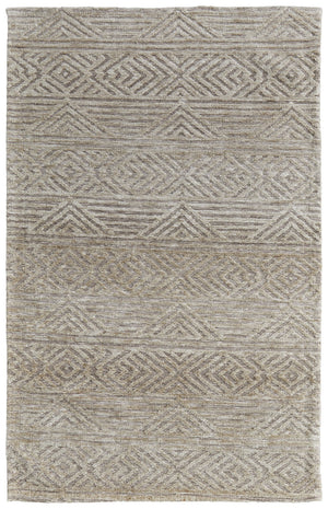 Feizy Rugs Colton Geometric Low Pile Area Rug – Stain Resistant, Soft Micro-polyester For Modern Home Decor Tan,Ivory,Brown Polyester 8748791fbrn000c50