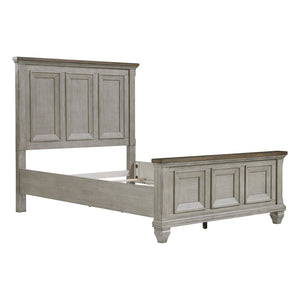 English Elm 1pc Eastern King Bed Towering Headboard Acacia Wood Two-tone Rustic Bedroom B011S01611