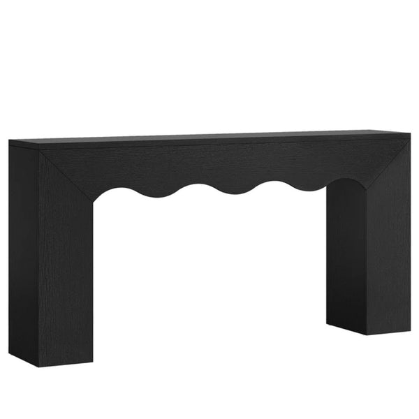 English Elm Wood Solid Fir Console Table Handcrafted Farmhouse Style for Entryway or Sofa T3971P449800