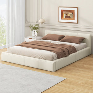 English Elm Christopher Knight Home® - [Stylish Stylish Beige Upholstered Bed – Modern Comfort & Durability For Your Bedroom, Fits All Mattress Sizes N769P241233K