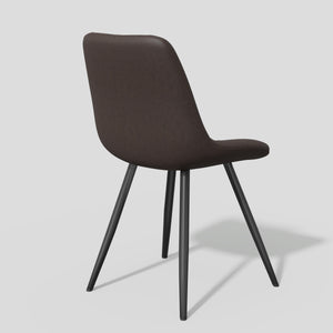 English Elm Modern Dining Chairs Set Of 2 - Pu Leather Upholstered Comfort With Metal Legs For Kitchen Dining T3950P394499