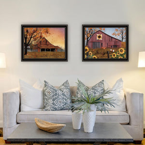 English Elm Trendy Decor 4u Billy Jacobs Harvest Folk Art Two Panel Framed Set for Home Walls B067P255225