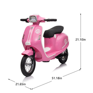 English Elm 24v Kids Electric Dirt Bike with Pneumatic Tires Suspension and Bluetooth for Ages 8-14 W1578P297858