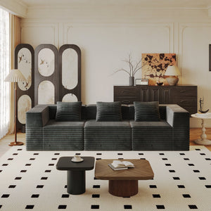 English Elm Modular Sectional Couch - No Assembly Needed, Deep Seat Memory Foam Sofa For Modern Living Spaces W3434S00024