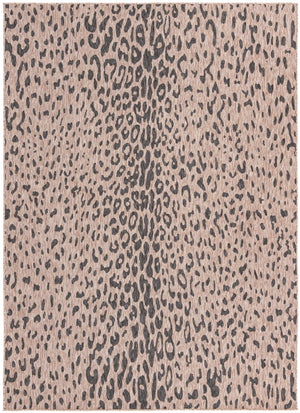 Unique Loom Outdoor Safari Samburu Machine Made Animal Print Rug Natural, Light Brown/Gray 7' 10" x 11' 0"