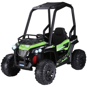 English Elm Aosom 12v Electric Kids Ride on Utv with Remote Control Suspension and Music System W2225P229347