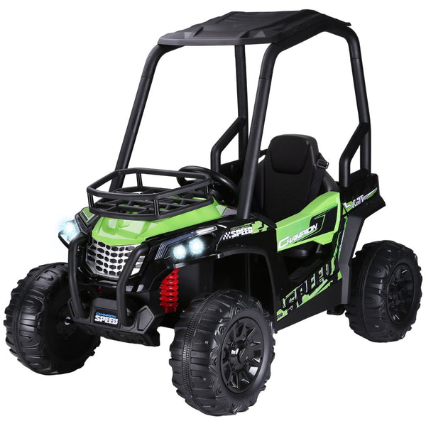 English Elm Aosom 12v Electric Kids Ride on Utv with Remote Control Suspension and Music System W2225P229347