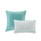 Intelligent Design Senna Transitional Comforter Set ID10-416 Aqua