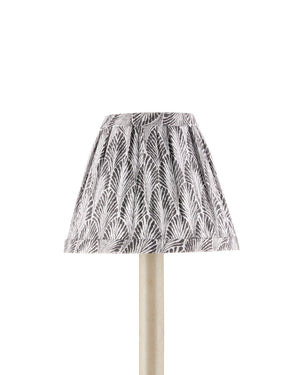 Currey & Company Plume Elegant Tapered Chandelier Shade With Fan-like Pattern By Lacefield Designs For Stunning Décor Gray Cotton 0900-0053-currey-company