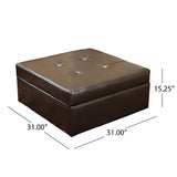 Christopher Knight Home® - Noble House - - Larkin Storage Ottoman (Pu)