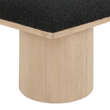 Pavilion Black Boucle Fabric Bench 465Black-2B Meridian Furniture