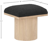 Pavilion Black Boucle Fabric Bench/Stool 465Black-C Meridian Furniture