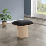 Pavilion Black Boucle Fabric Bench/Stool 465Black-C Meridian Furniture