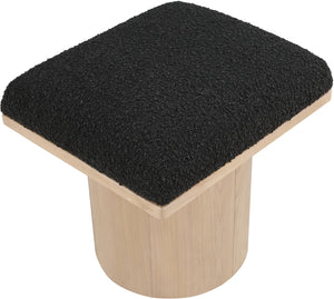 Pavilion Black Boucle Fabric Bench/Stool 465Black-C Meridian Furniture