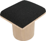 Pavilion Black Boucle Fabric Bench/Stool 465Black-C Meridian Furniture