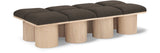 Pavilion Brown Boucle Fabric Bench 465Brown-8C Meridian Furniture