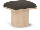 Pavilion Brown Boucle Fabric Bench/Stool 465Brown-C Meridian Furniture