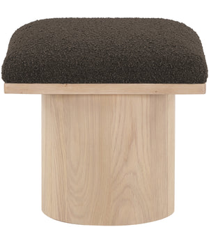 Pavilion Brown Boucle Fabric Bench/Stool 465Brown-C Meridian Furniture