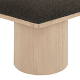 Pavilion Brown Boucle Fabric Bench/Stool 465Brown-C Meridian Furniture