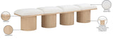 Pavilion Cream Boucle Fabric Bench 465Cream-4A Meridian Furniture