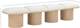 Pavilion Cream Boucle Fabric Bench 465Cream-4A Meridian Furniture