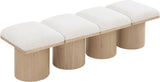 Pavilion Cream Boucle Fabric Bench 465Cream-4A Meridian Furniture