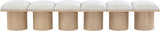 Pavilion Cream Boucle Fabric Bench 465Cream-6B Meridian Furniture