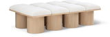 Pavilion Cream Boucle Fabric Bench 465Cream-8D Meridian Furniture