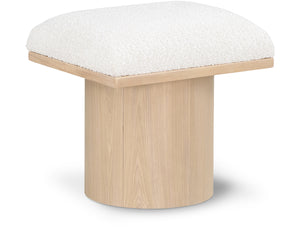 Pavilion Cream Boucle Fabric Bench/Stool 465Cream-C Meridian Furniture