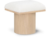 Pavilion Cream Boucle Fabric Bench/Stool 465Cream-C Meridian Furniture